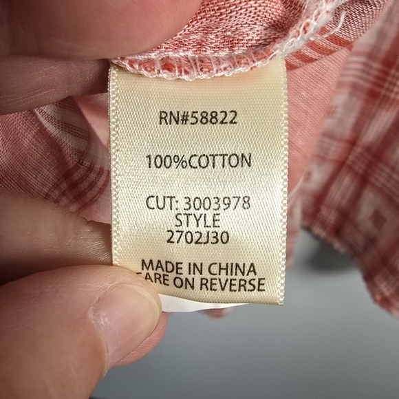 NWT Max Studio Red Plaid Lightweight 100% Cotton Button Down Tunic/Dress Size M - Picture 11 of 13